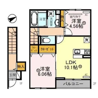 秀豊4号館 立入町【2階】の間取り