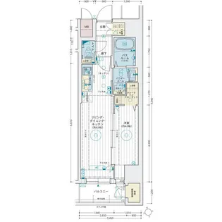 エステムコート名古屋葵【6階】の間取り