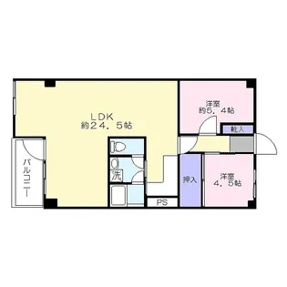 野毛山マンション【4階】の間取り