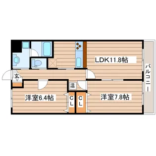 スカイコート【5階】の間取り