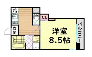 インペリアル新町【9階】の間取り