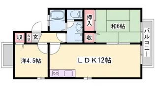 セジュール浜寺【1階】の間取り