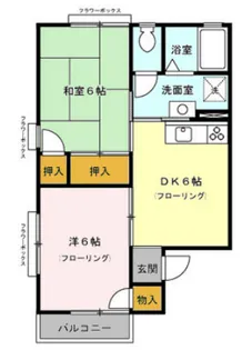 セジュール エム B【1階】の間取り