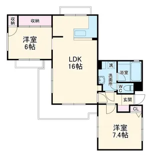 ヴィラージュ日吉【2階】の間取り