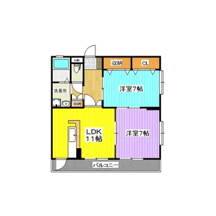 コートプレイス龍田II【3階】の間取り