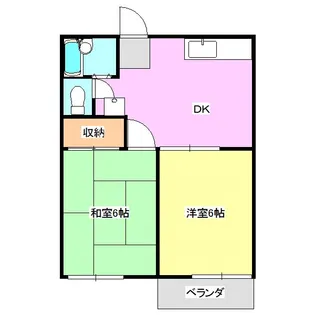 ローズガーデン【2階】の間取り