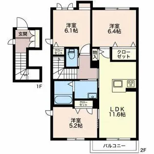 duccoI【2階】の間取り