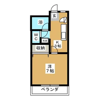 マイルーム玉川【3階】の間取り
