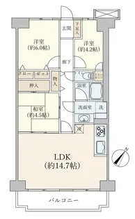 メイツ相模大野【8階】の間取り