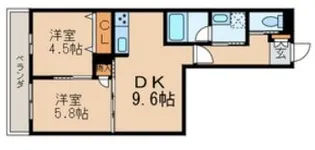 グランコール志茂【4階】の間取り