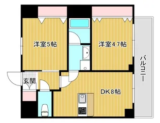 エステムプラザ難波WESTIIプレディア【10階】の間取り