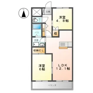 チェリーブロッサム・ガーデン【2階】の間取り
