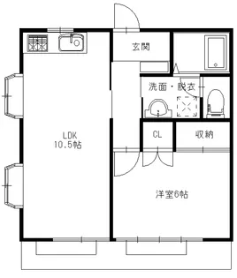 さくまコーポ【1階】の間取り