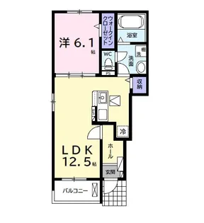グレースコートA【1階】の間取り