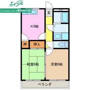 アップルガーデン【2階】の間取り