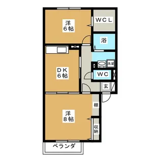ジョイ リバー【1階】の間取り