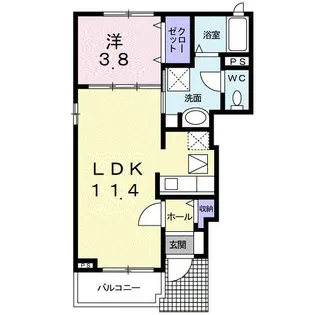 フィオーレ【1階】の間取り