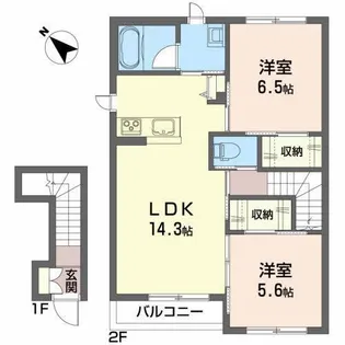 シャーメゾン エヌベール【1階】の間取り