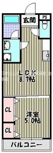 フジパレス宮園【1階】の間取り