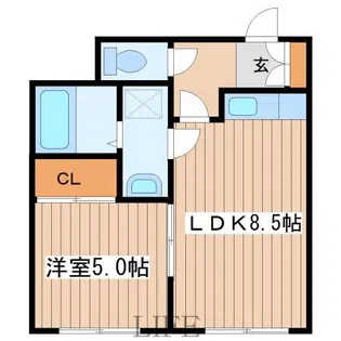 ウエストコート22【3階】の間取り