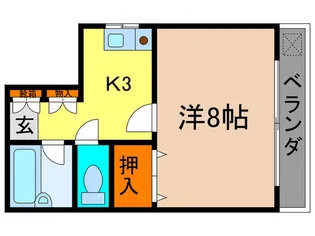 メリーハウス【4階】の間取り