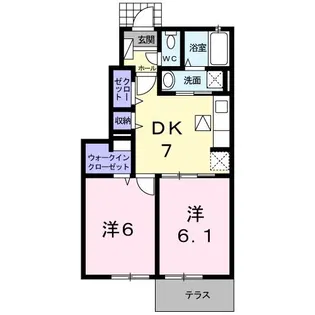 サニートロン・ヴェルナ【1階】の間取り