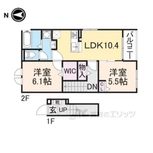 グリーンハイツ加茂1【2階】の間取り