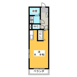 レフィナード【3階】の間取り