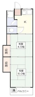 睦ハイツ【2階】の間取り