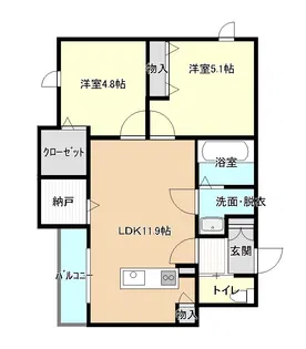 グランドールK【3階】の間取り