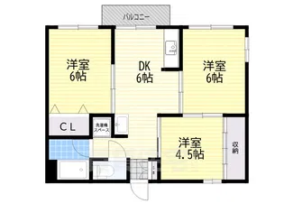 南住吉ハイツ【4階】の間取り