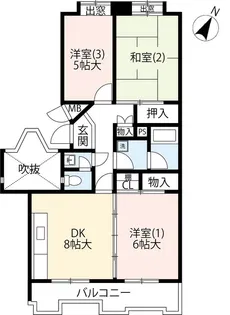URグリーンヒル寺田【4階】の間取り
