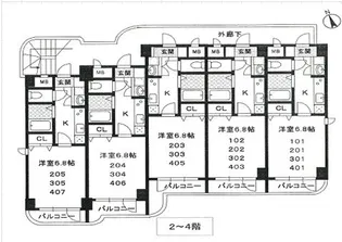 グリーンヒル紫明【2階】の間取り