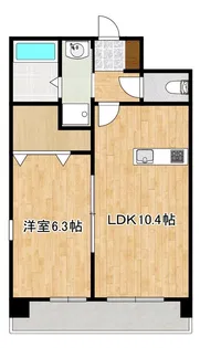 クロノス41新町IV【9階】の間取り