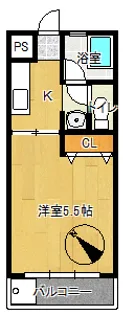長谷川マンション【5階】の間取り