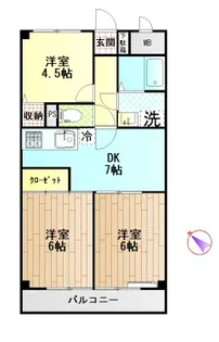 エクセレント鴨居【2階】の間取り