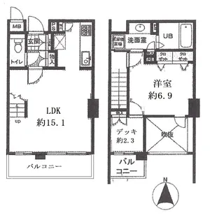 ファヴィエ四条西洞院【6階】の間取り