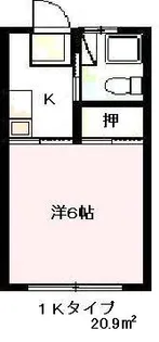 ウエストコーポ幸町【2階】の間取り