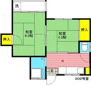 高田荘【2階】の間取り