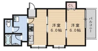 ローレルハウス北畠【4階】の間取り