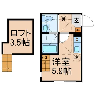 神奈川県横浜市南区清水ケ丘【アパート】の間取り