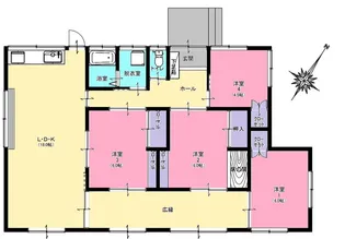 熊本県熊本市北区武蔵ケ丘5【一戸建】の間取り