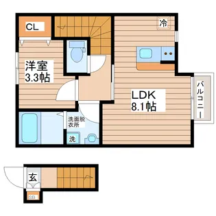 LINK STAGE富沢駅前III【2階】の間取り