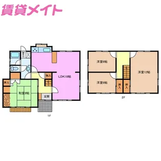 三重県桑名市大字稗田【一戸建】の間取り
