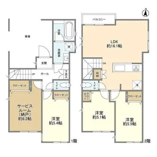東京都板橋区赤塚4【一戸建】の間取り