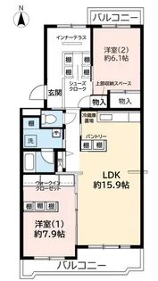 UR洛西竹の里【2階】の間取り