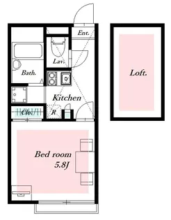 レオパレスアミティエ【1階】の間取り