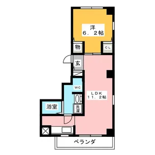 BELLEHAIM鶴舞【3階】の間取り