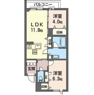 エムフェリス【1階】の間取り