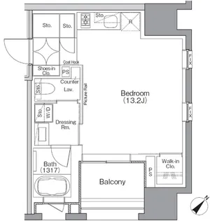 神奈川県横浜市中区羽衣町2【マンション】の間取り